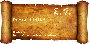 Ruzsa Ildikó névjegykártya